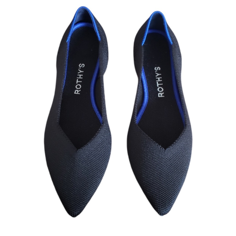 Rothy's Pointed-Toe minimalist Flats in Black size 8